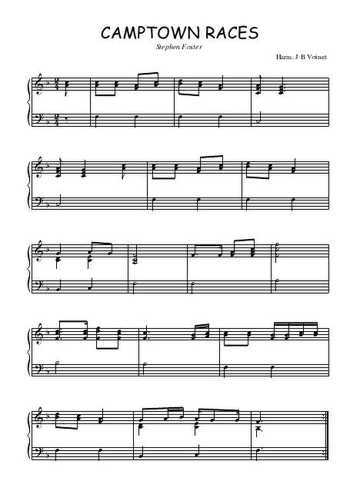 Téléchargez l'arrangement pour piano de la partition de Camptown Races en PDF